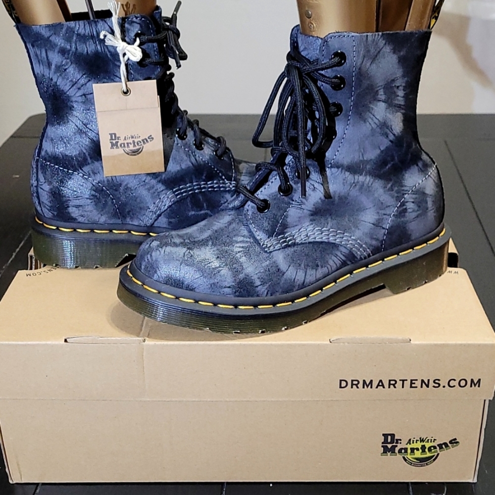 New Dr Martens 1460 Tie-dye Pascal Lace-Up Ankle Boots